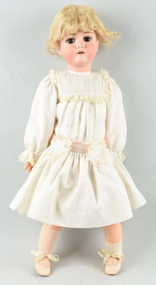 Large German Bisque Head "Walkure" Doll . (1 of 2)