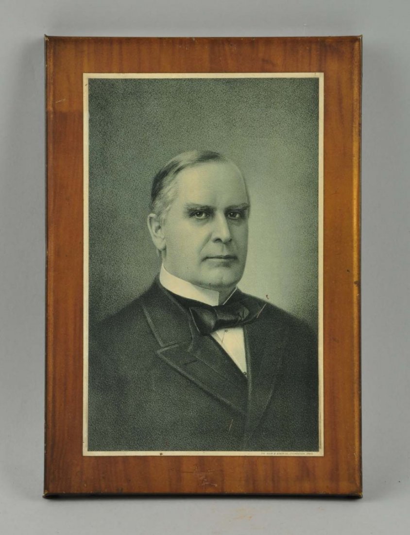 William McKinley Tin Litho Easel Back Sign. (1 of 1)