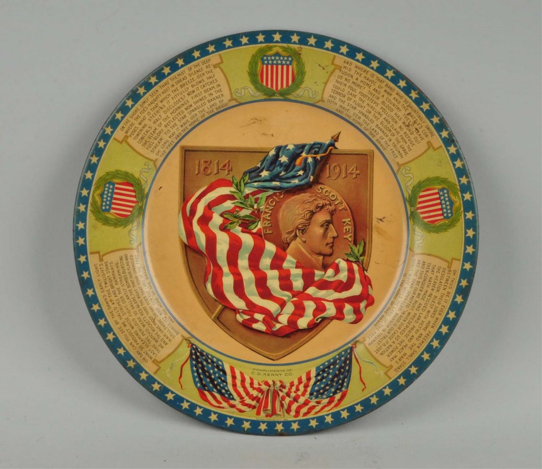 Francis Scott Key Advertising Tray. (1 of 1)