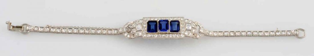 Art Deco Diamond & Platinum Bracelet. (1 of 3)