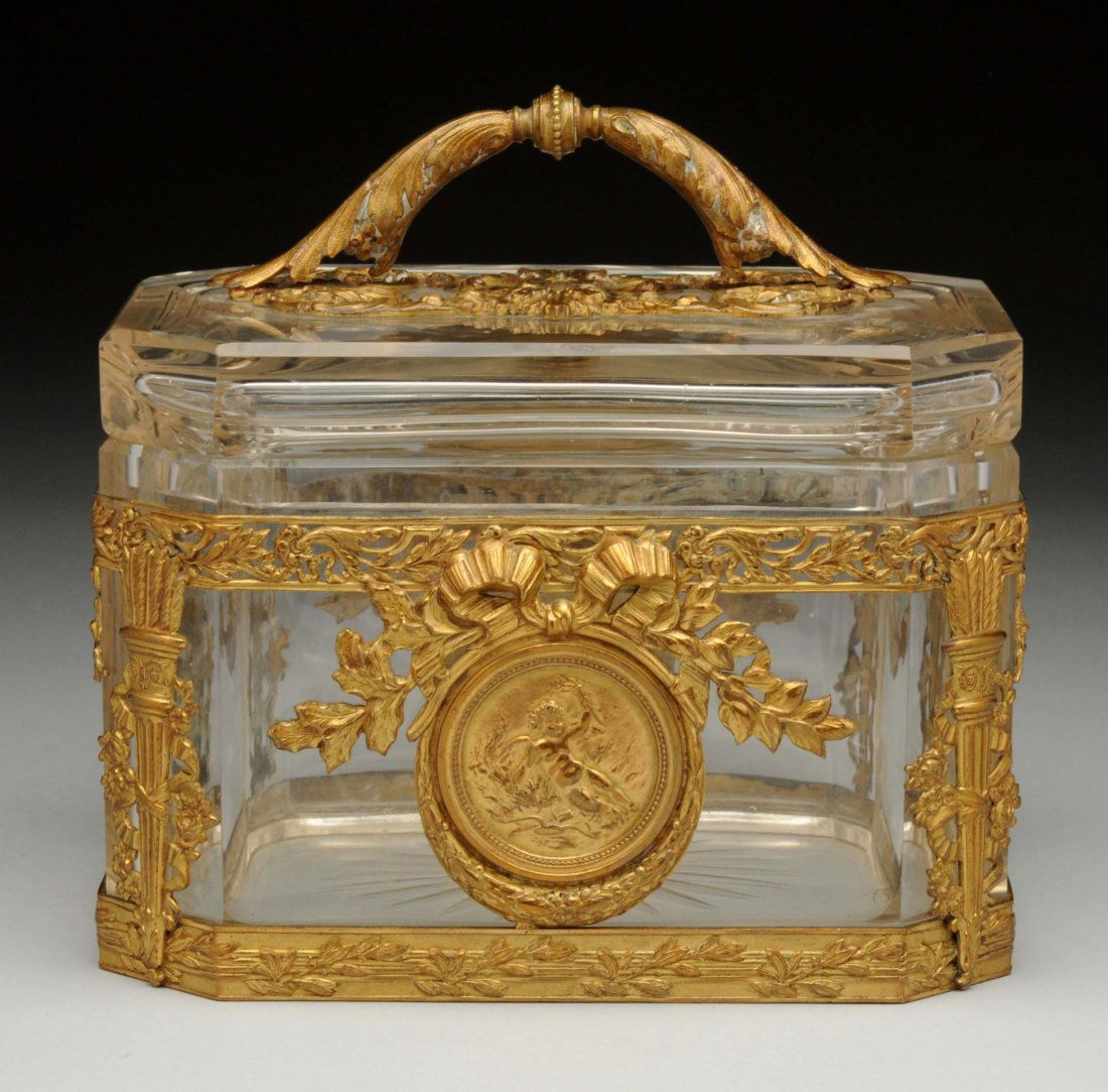 A Gilt Metal Mounted Dresser Jar. (1 of 3)