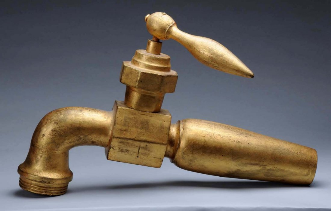 Early Wooden Figural Plumber Trade Sign. (1 of 1)