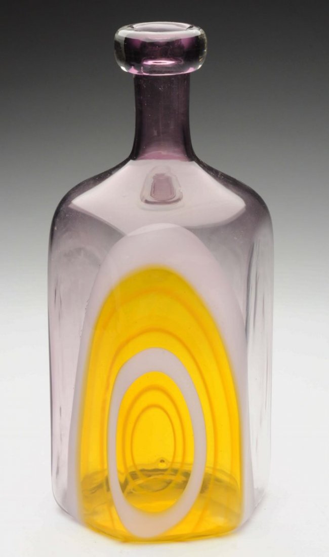 Unusual Murano Hand Blown Bottle. (1 of 2)