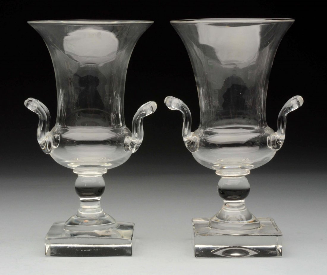 Lot Of 2 Blown Glass Vases.