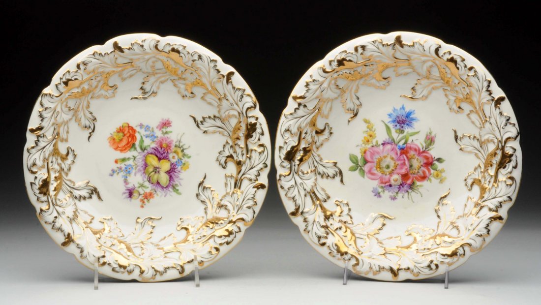 Pair of Meissen Chargers. (1 of 2)