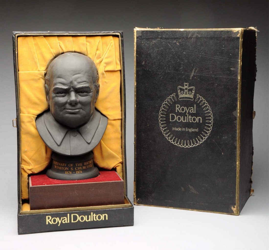 Royal Doulton Statue of Sir Winston Churchill. (1 of 2)