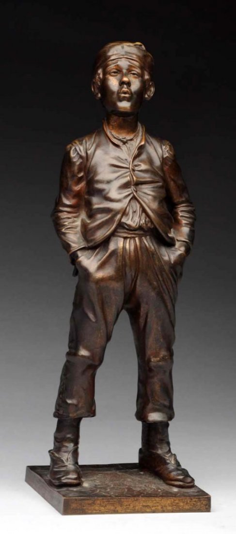 French Bronze "Whistling Boy". (1 of 5)