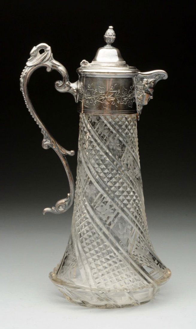 A Silver Plate-Mounted Claret Jug. (1 of 4)