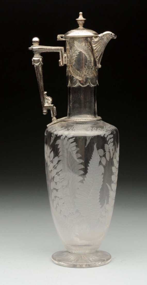 Silver Plated and Glass Claret Jug. (1 of 3)