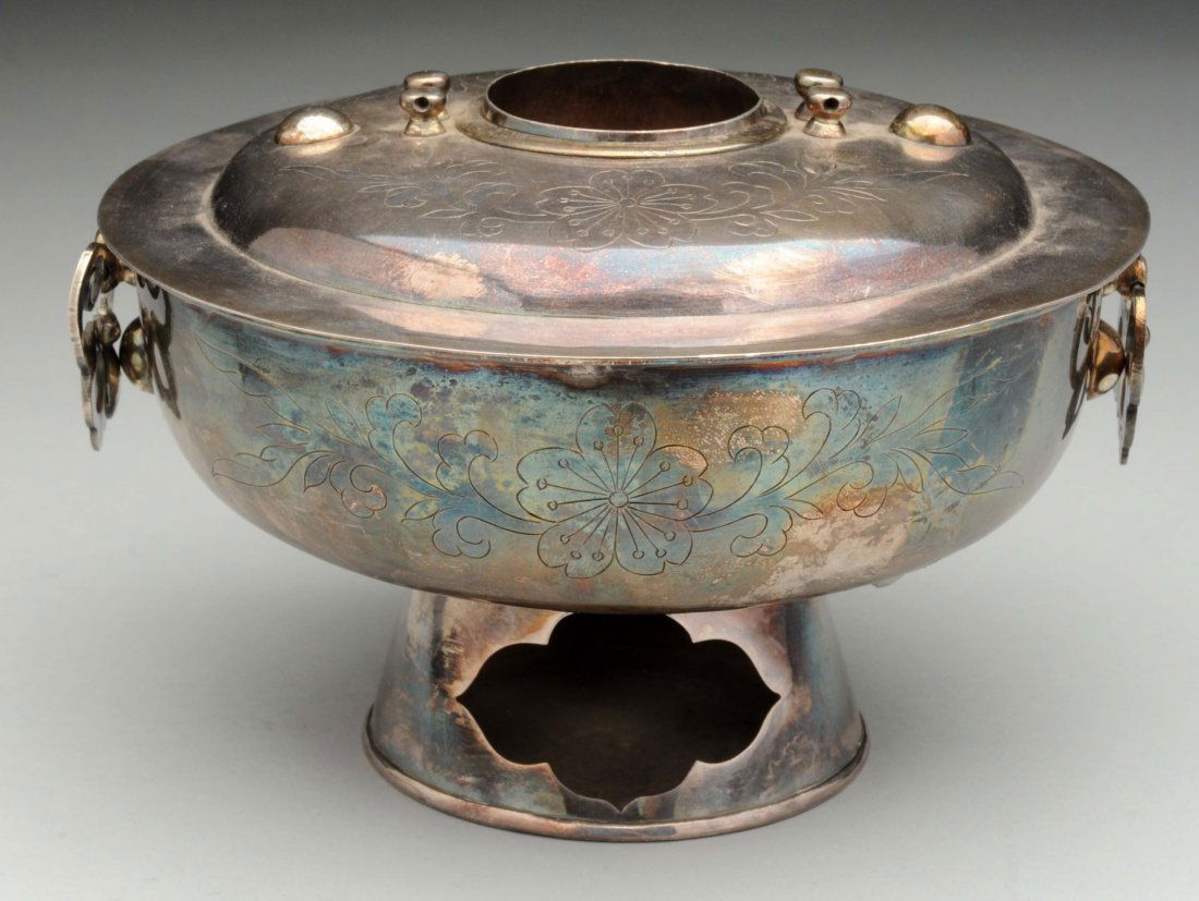 Chinese Silver Incense Burner. (1 of 3)