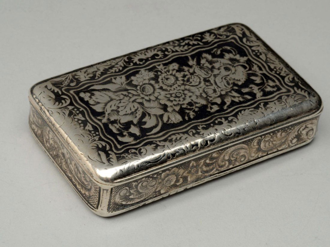 Russian Niello Silver Box. (1 of 3)