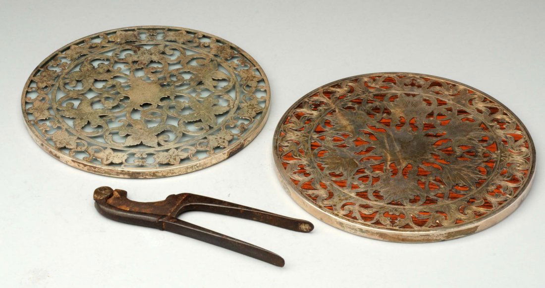 Two Silver Overlay Trivets. (1 of 1)