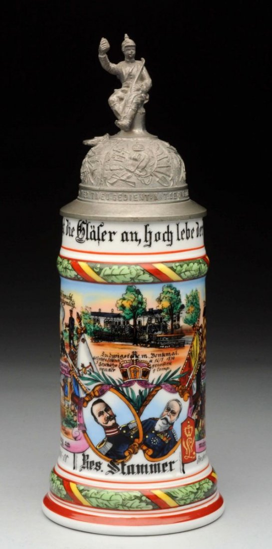 German Lithophane Regimental Stein. (1 of 3)