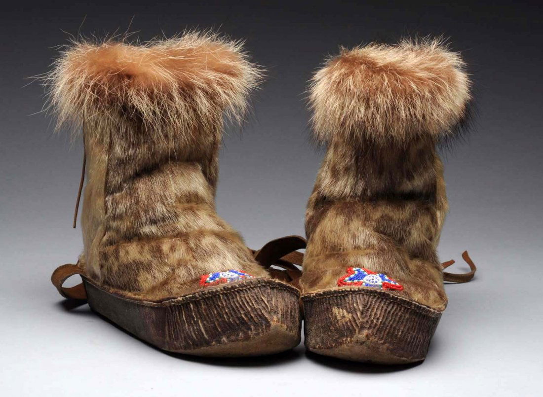 Pair Of Handmade Inuit Boots. (1 of 5)