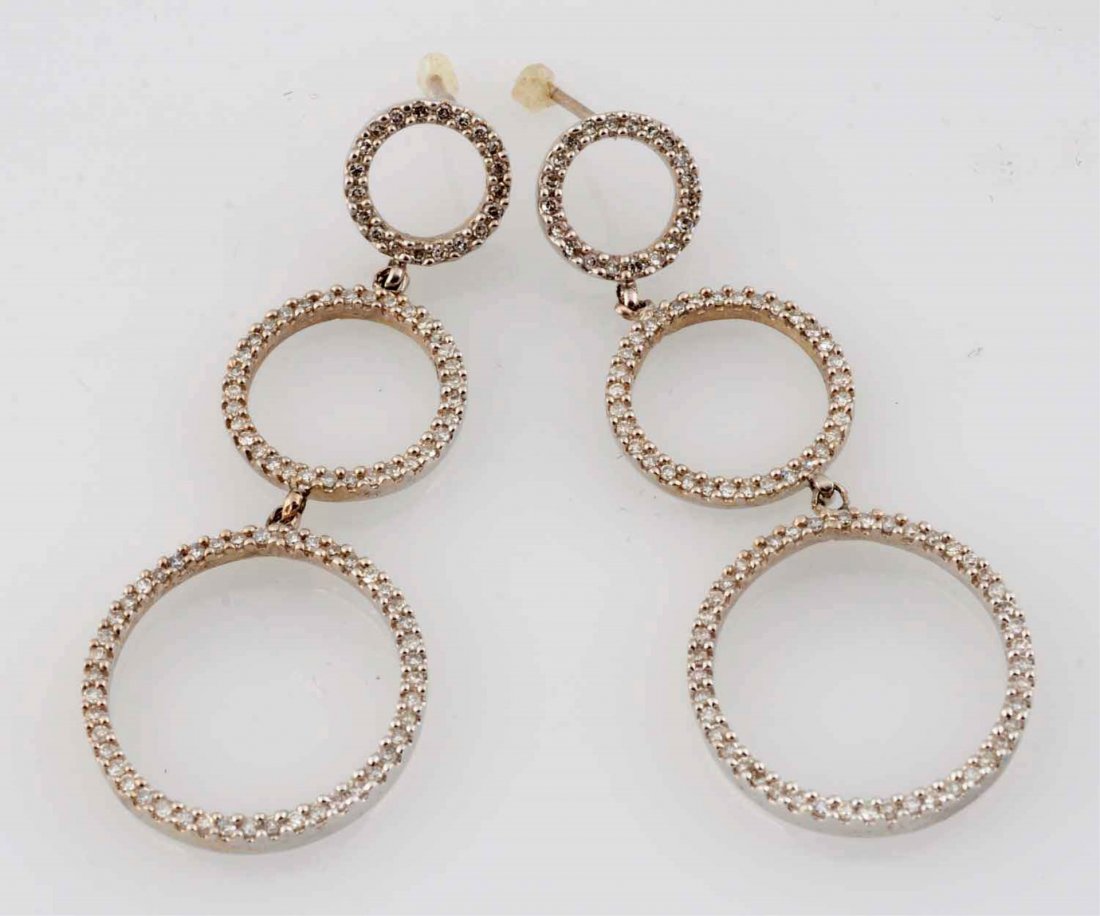 1.50 ct. Diamond & 14k Gold Earrings. (1 of 1)