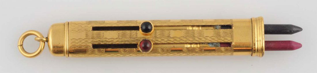 14k Gold 2 Color Writing Implement in Fitted Box. (1 of 4)