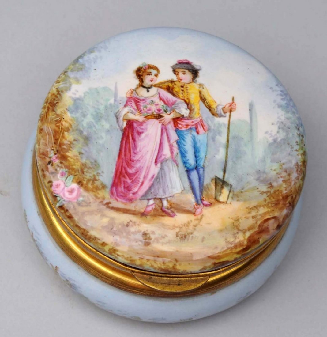 Viennese Enamel Silver Snuff Box. (1 of 3)