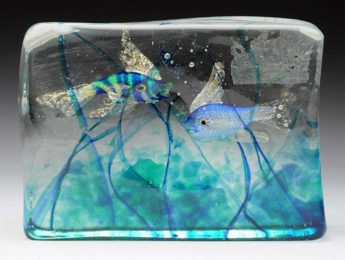 Murano Glass With Two Fishes. (1 of 2)