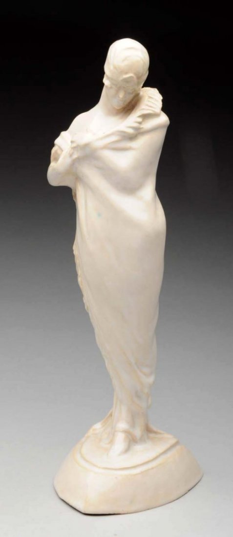 American Art Deco Pottery Sculpture Of Lady. (1 of 4)