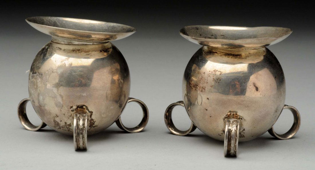 Pair of Mexican Sterling Candle Holders. (1 of 2)