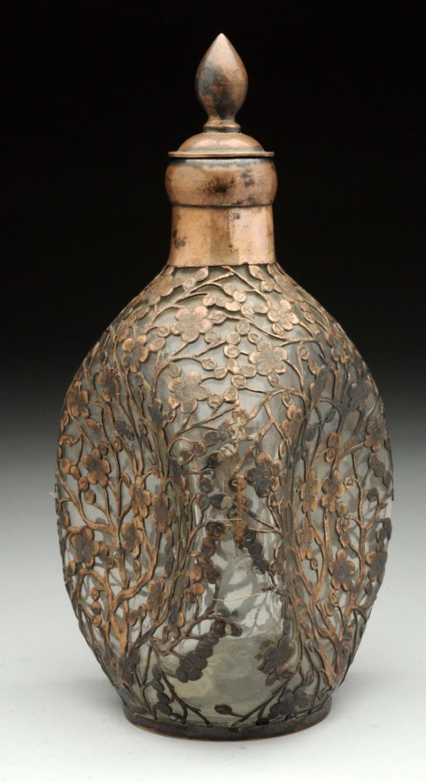 An Asian Silver Mounted Decanter. (1 of 3)