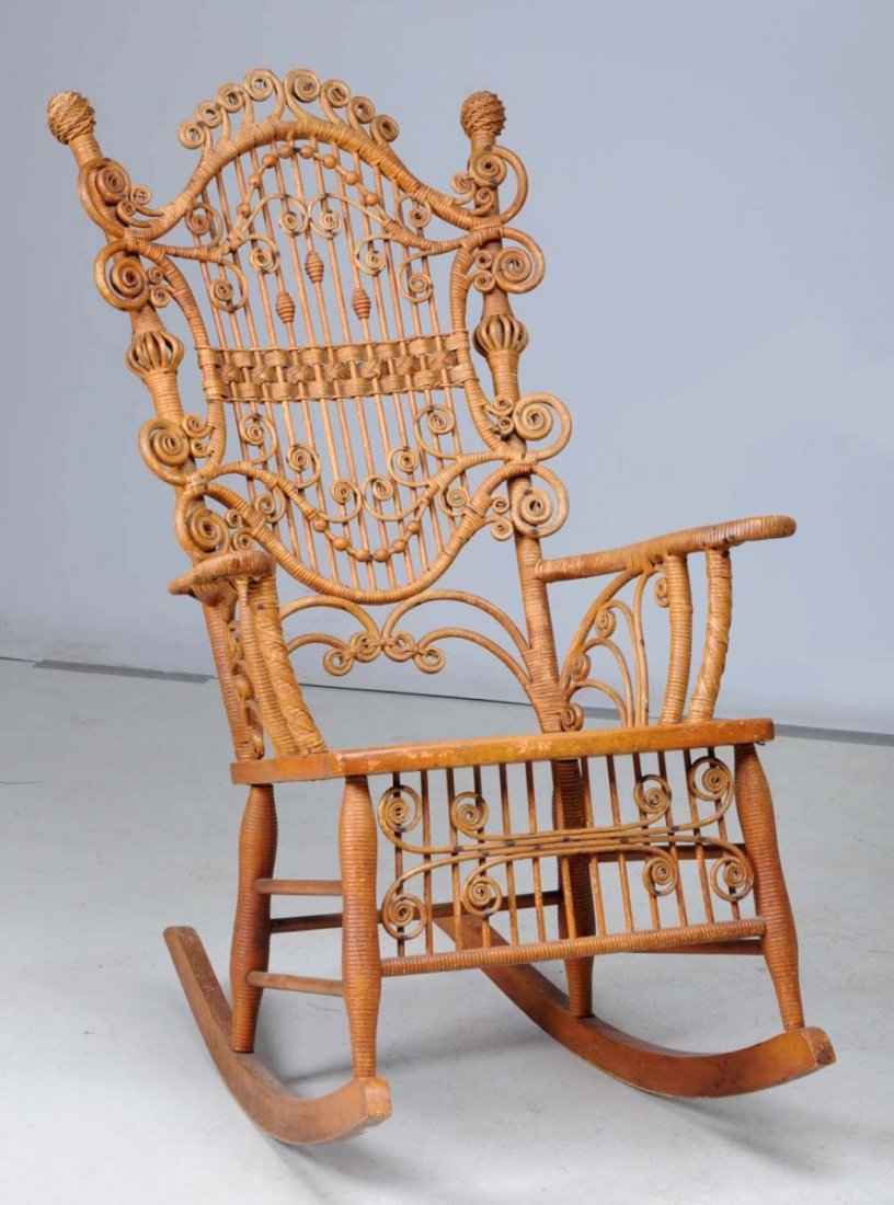 Early Wicker Rocking Chair. (1 of 2)