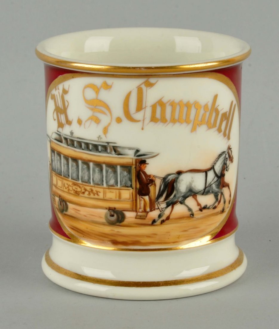 Horse Drawn Trolley Shaving Mug. (1 of 3)