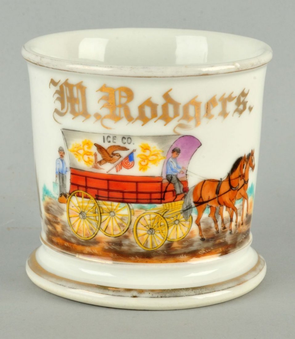 Ice Delivery Horse Drawn Wagon Shaving Mug. (1 of 4)