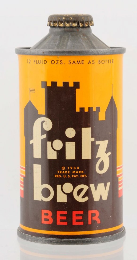Fritz Brew Beer Low Profile Cone Top Beer Can. (1 of 3)
