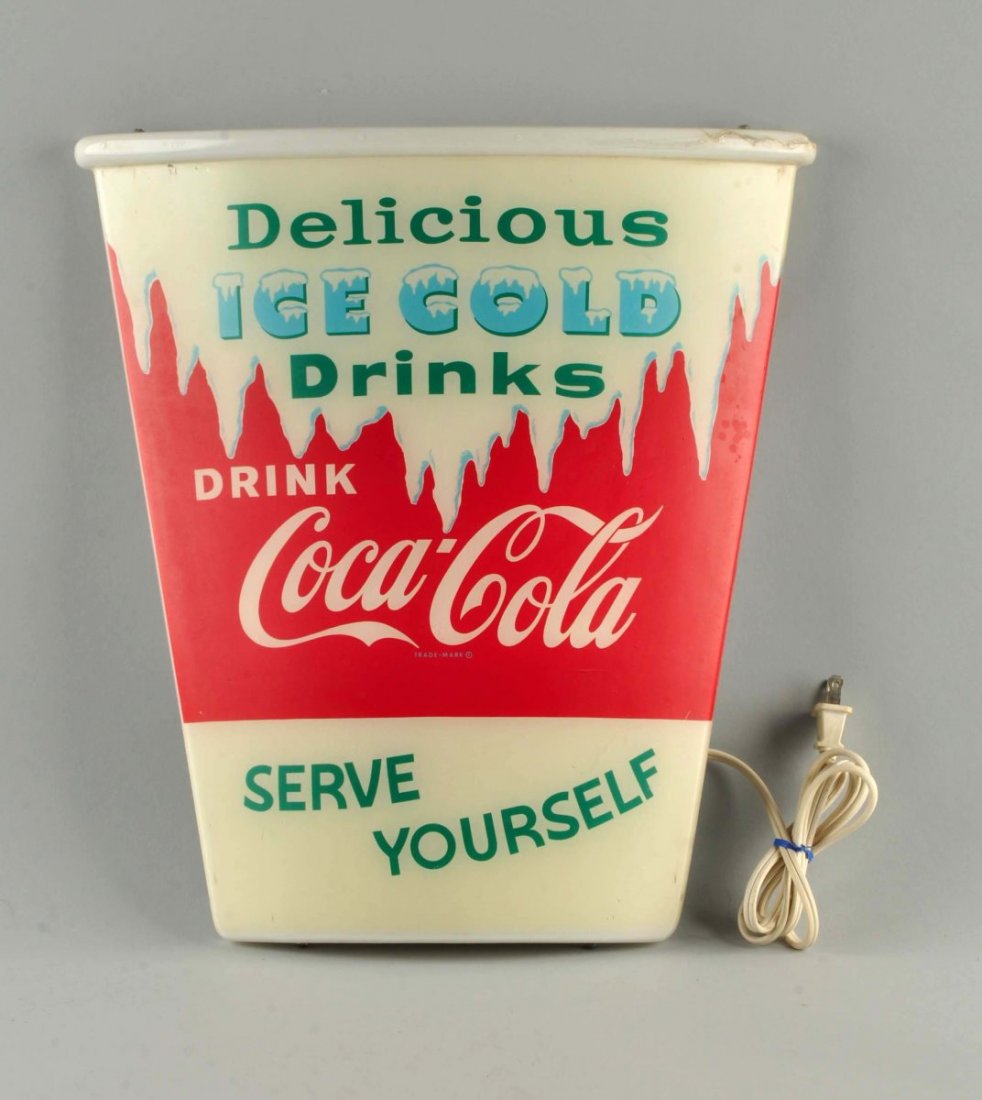 1950s Rare Coca-Cola Lighted Sign. (1 of 2)