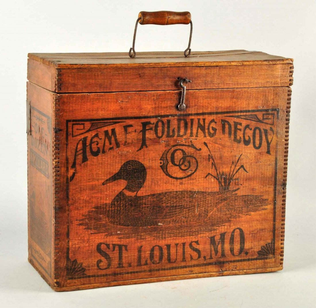 Acme Folding Duck Decoy Wooden Box. - 2