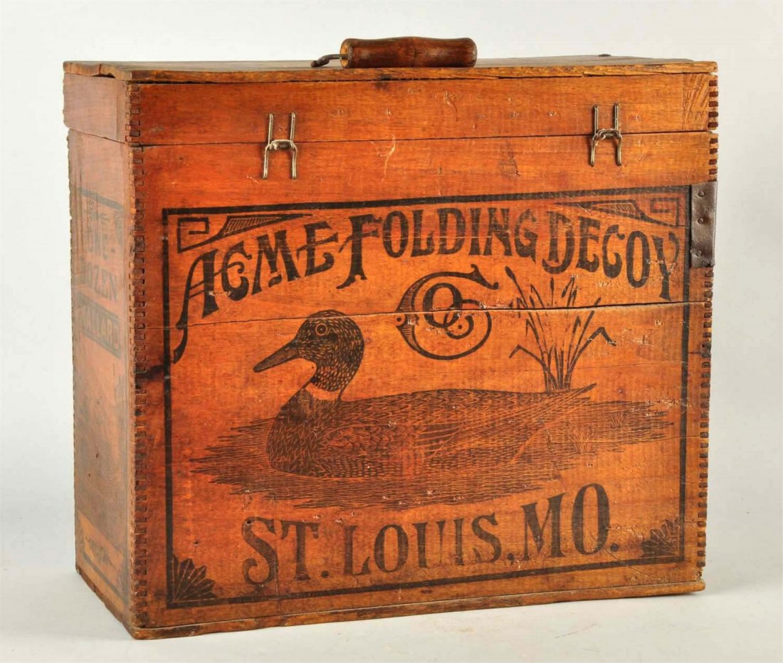 Acme Folding Duck Decoy Wooden Box. - 3