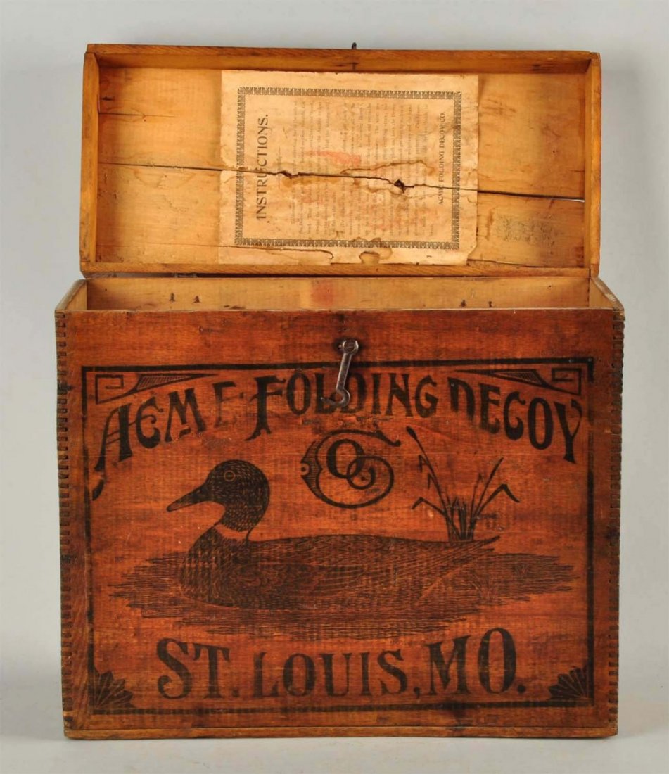 Acme Folding Duck Decoy Wooden Box. - 6