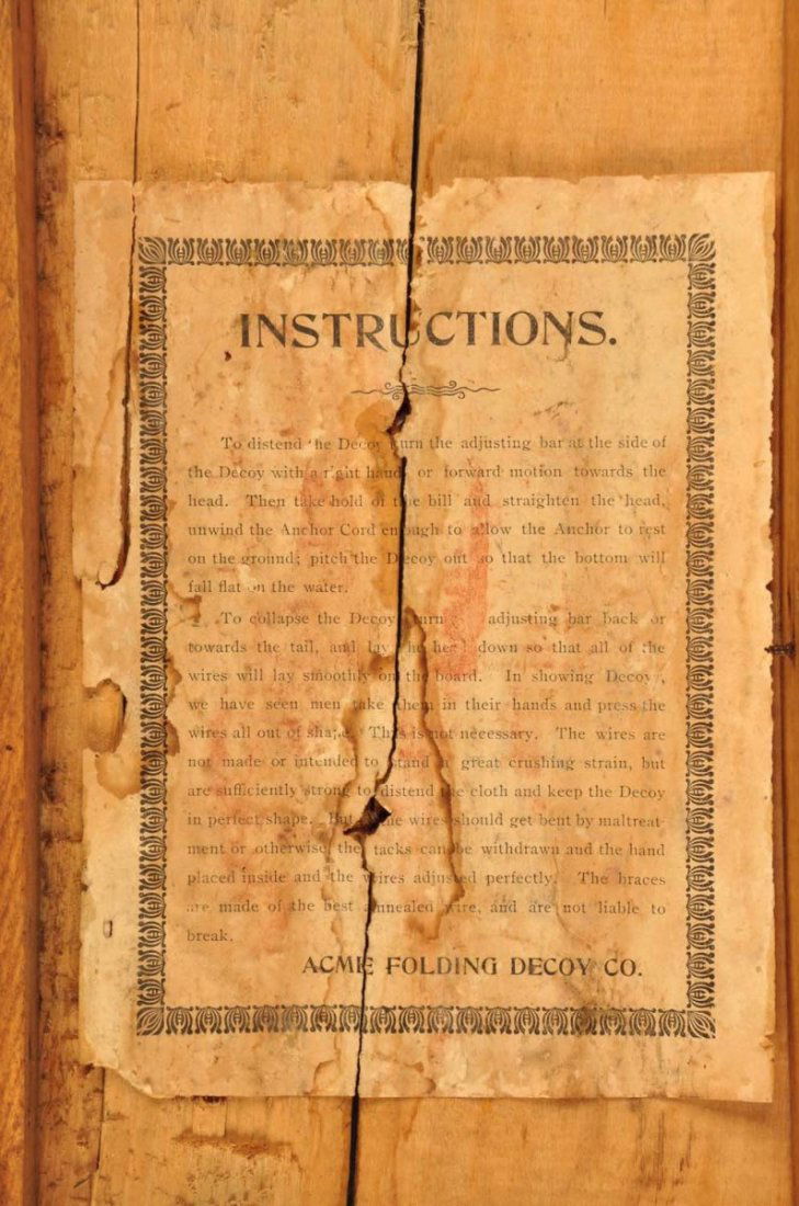 Acme Folding Duck Decoy Wooden Box. - 7