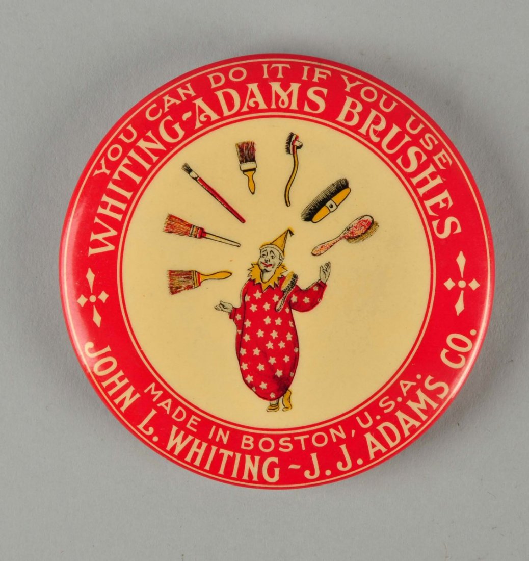 Whiting-Adams Brushes Celluloid Pocket Mirror. (1 of 2)