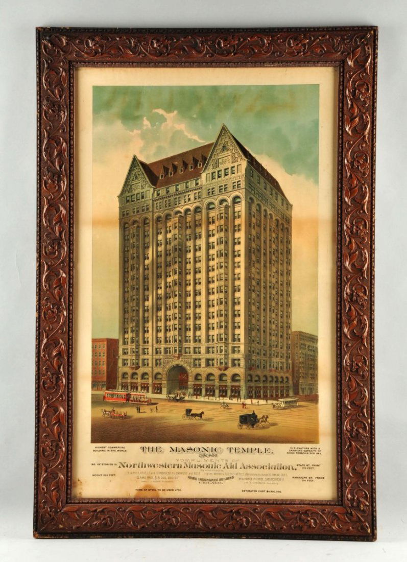 Masonic Temple Advertising Poster. (1 of 1)