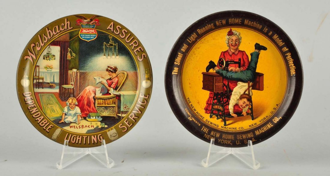 Lot of 2: Early Advertising Tip Trays. (1 of 2)