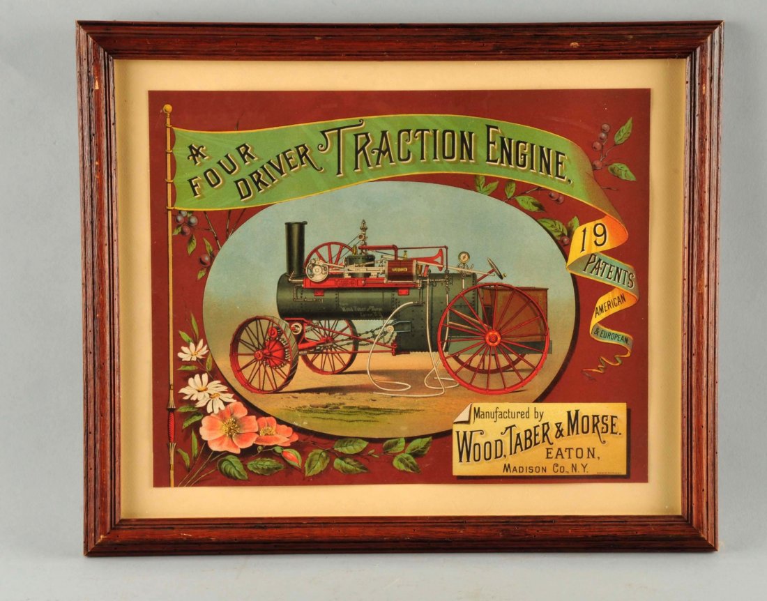 Wood, Taber & Morse Traction Engine Paper Poster. (1 of 1)