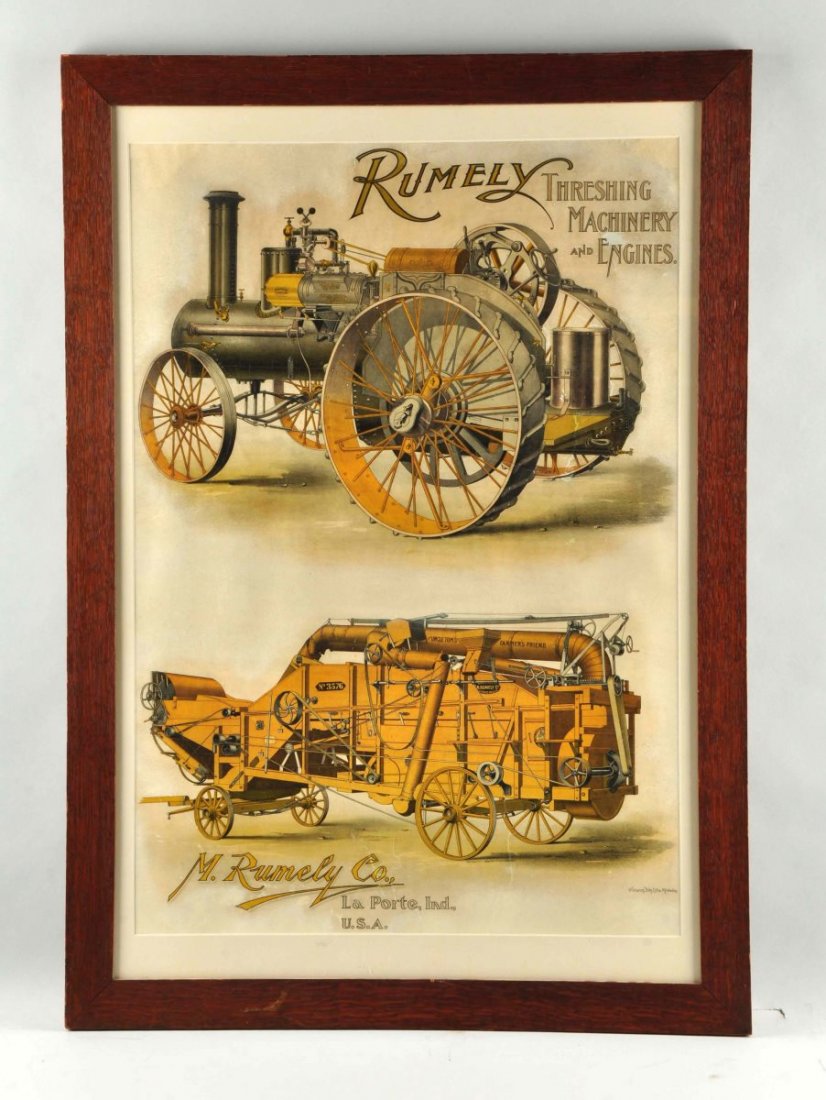 Rumley Threshing Machinery Advertising Poster. (1 of 1)