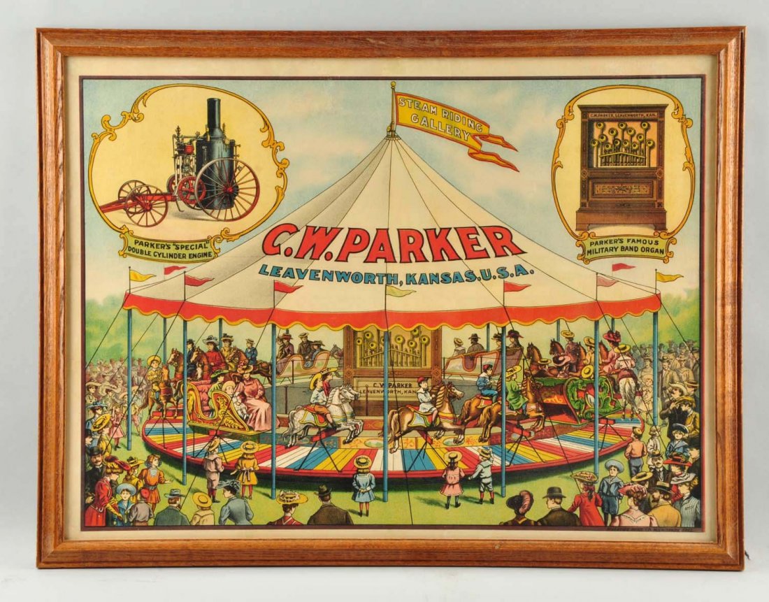 C.W. Parker Steam Riding Gallery Poster. (1 of 1)