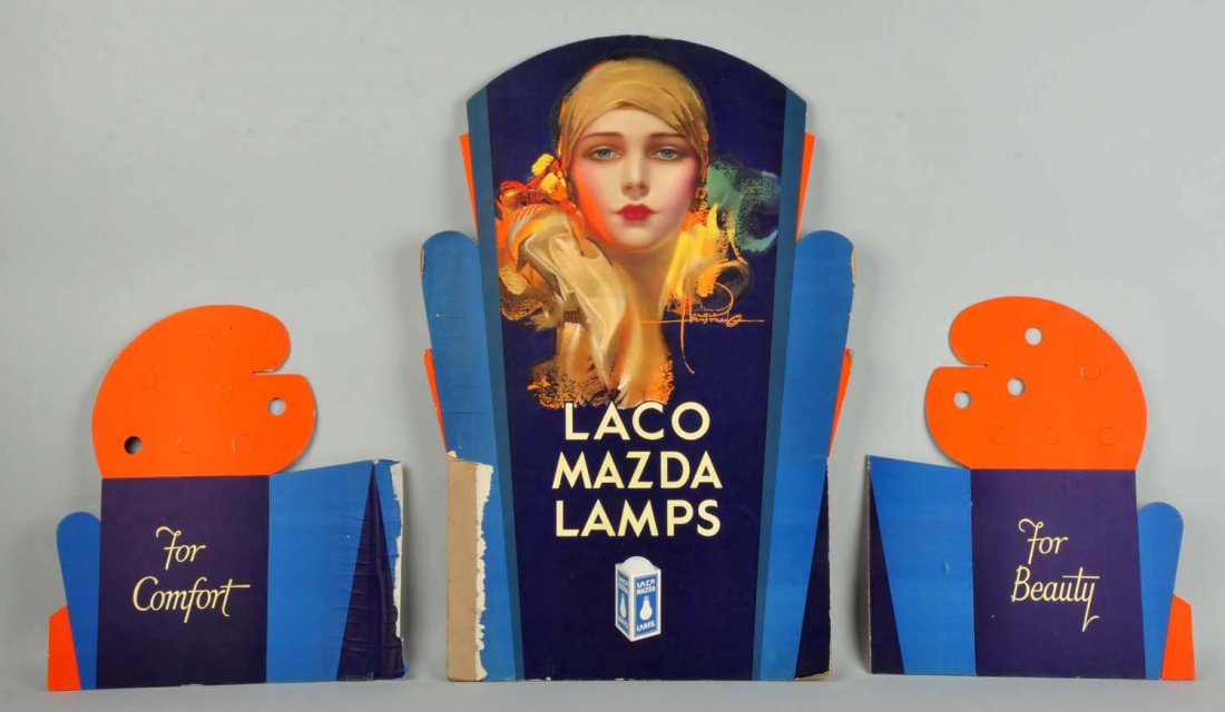 Mazda Lamps Tri-Fold Advertising Sign. (1 of 2)