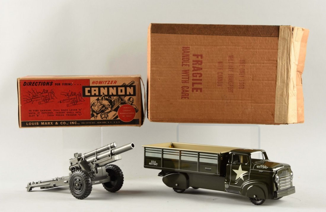 Marx Tin Litho US Army Transport Truck #1900. (1 of 2)