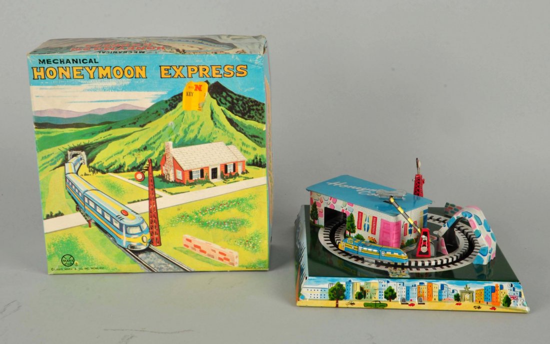 Marx Mechanical Tin Litho Honeymoon Express. (1 of 3)
