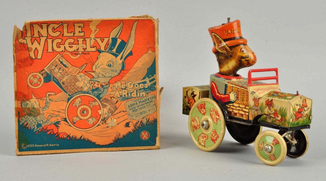 Marx Tin Litho Windup Uncle Wiggly Car. (1 of 4)
