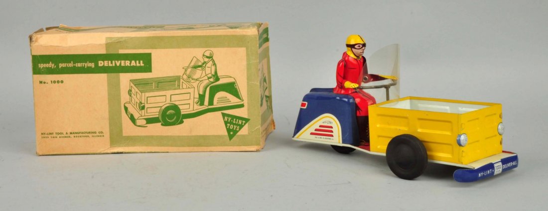 Ny-Lint Tin Litho Wind Up Motorcycle Toy. (1 of 3)