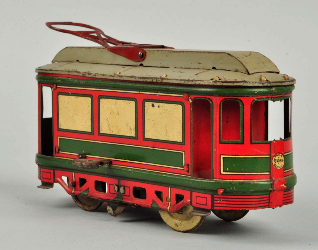 German Orobr Tin Litho Wind Up Trolley Toy. (1 of 2)