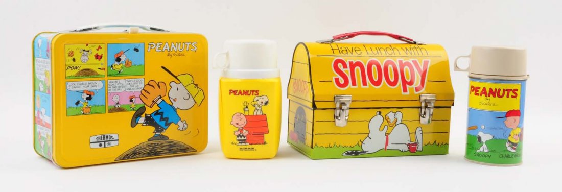 Lot Of 2: Peanut Related Lunchboxes With Thermoses (1 of 4)