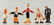 5 Wood Jointed & Bisque Comic Character Figures.