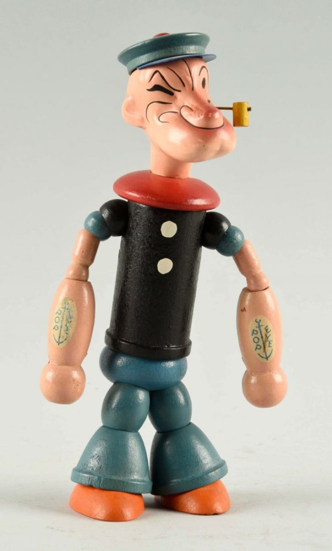 Chein Popeye Wood Jointed Figure. (1 of 2)