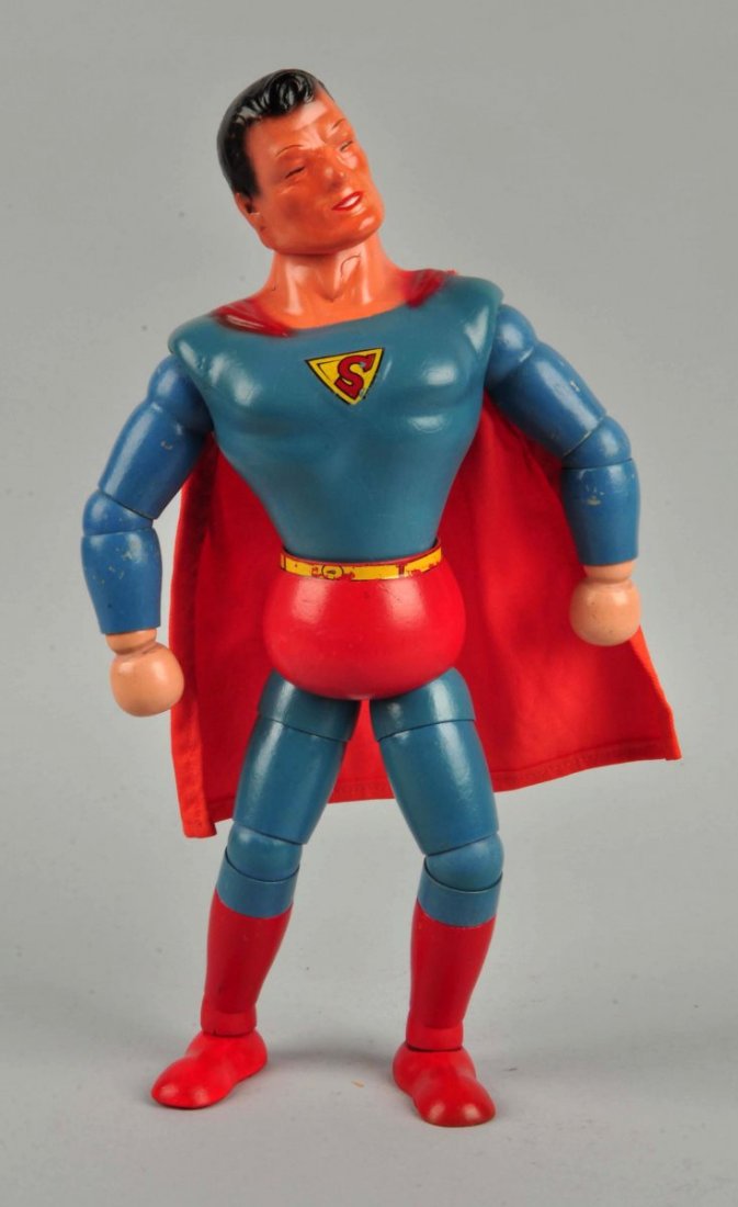Ideal Superman Wooden Jointed Figure. (1 of 5)